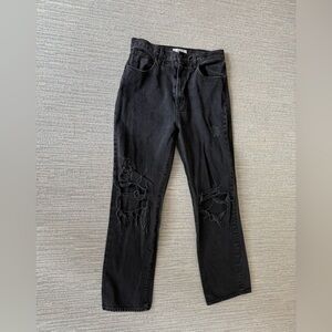 SLVRLAKE London Distressed Black Jeans size 31
